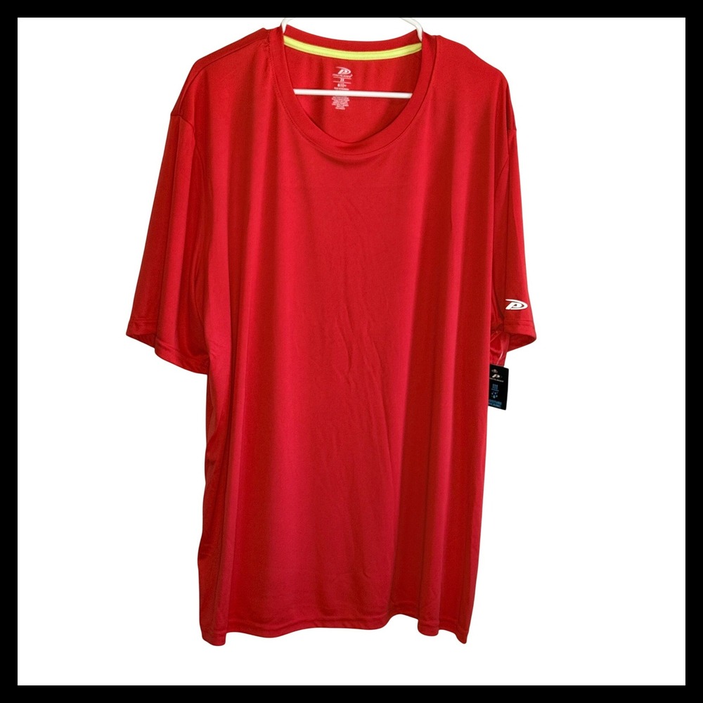 NWT Pro Player Mens 2X Red Performance Tee Short Sleeve Wicking Shirt
